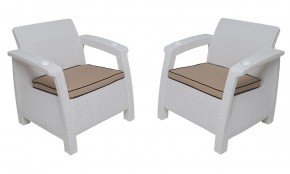 Комплект уличной мебели Yalta Premium Terrace Set (Ялта) белый (+подушки под спину) в Добрянке - dobryanka.ok-mebel.com | фото 4