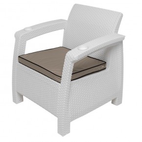 Комплект уличной мебели Yalta Premium Terrace Set (Ялта) белый (+подушки под спину) в Добрянке - dobryanka.ok-mebel.com | фото 7