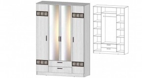 КОСТА-РИКА Шкаф 4-х створчатый (анкор светлый) в Добрянке - dobryanka.ok-mebel.com | фото