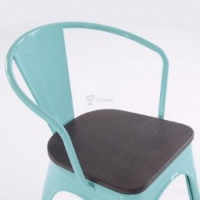 Кресло Barneo N-245 Tolix style Wood  (RAL6027 бирюзовый) в Добрянке - dobryanka.ok-mebel.com | фото 2
