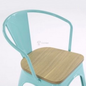 Кресло Barneo N-245 Tolix style Wood  (RAL6027 бирюзовый) в Добрянке - dobryanka.ok-mebel.com | фото 3