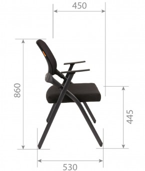 Кресло для посетителей CHAIRMAN NEXX (ткань стандарт черный/сетка DW-01) в Добрянке - dobryanka.ok-mebel.com | фото 7