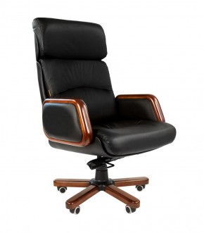 Кресло для руководителя CHAIRMAN 417 (Натуральная кожа) Черное в Добрянке - dobryanka.ok-mebel.com | фото