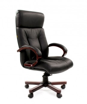 Кресло для руководителя CHAIRMAN  421 (Натуральная кожа) Черное в Добрянке - dobryanka.ok-mebel.com | фото