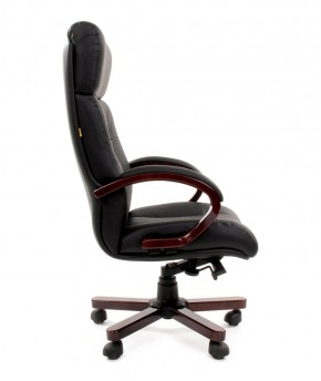 Кресло для руководителя CHAIRMAN  421 (Натуральная кожа) Черное в Добрянке - dobryanka.ok-mebel.com | фото 3