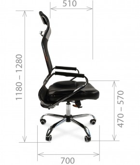Кресло для руководителя CHAIRMAN 700 (Сетка) Черное в Добрянке - dobryanka.ok-mebel.com | фото 5