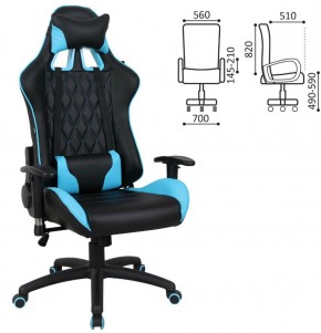 Кресло компьютерное BRABIX "GT Master GM-110" (черное/голубое) 531928 в Добрянке - dobryanka.ok-mebel.com | фото 2