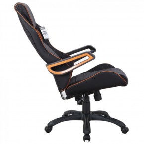 Кресло компьютерное BRABIX Techno Pro GM-003 (ткань черное/серое, вставки оранжевые) 531813 в Добрянке - dobryanka.ok-mebel.com | фото 4