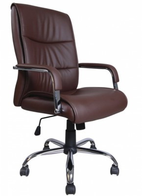 Кресло офисное BRABIX "Space EX-508" (экокожа, хром, коричневое) 531164 в Добрянке - dobryanka.ok-mebel.com | фото 1