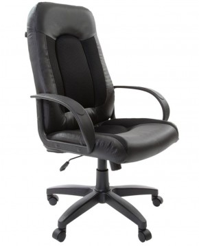Кресло офисное BRABIX "Strike EX-525" (экокожа черная, ткань черная) 531381 в Добрянке - dobryanka.ok-mebel.com | фото
