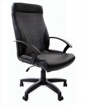Кресло офисное BRABIX "Trust EX-535" (экокожа/черная/ткань серая) 531383 в Добрянке - dobryanka.ok-mebel.com | фото