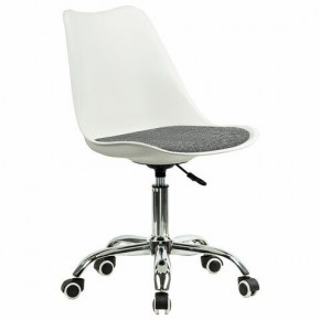 Кресло стул BRABIX "Eames MG-310 CH", хром, пластик белый, ткань серая, 532924 в Добрянке - dobryanka.ok-mebel.com | фото 2