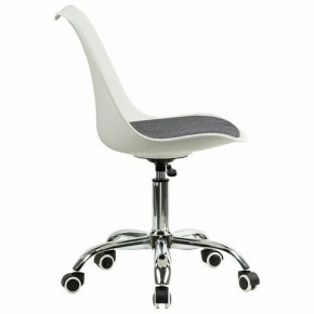 Кресло стул BRABIX "Eames MG-310 CH", хром, пластик белый, ткань серая, 532924 в Добрянке - dobryanka.ok-mebel.com | фото 3