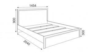 Кровать 1.4 М16 Стандарт с настилом Беатрис (Орех гепланкт) в Добрянке - dobryanka.ok-mebel.com | фото