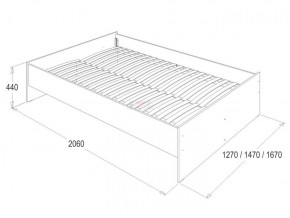 Кровать 1.6 каркас + спинка головная + 2 ящика Ольга-14 без основания в Добрянке - dobryanka.ok-mebel.com | фото 3