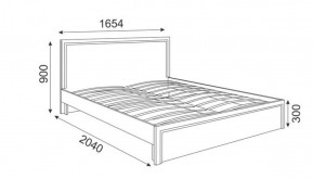 Кровать 1.6 М07 Стандарт с основанием Беатрис (Орех гепланкт) в Добрянке - dobryanka.ok-mebel.com | фото