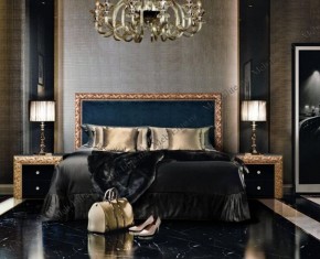 Кровать 2-х спальная (1,6 м) Тиффани Premium черная/золото с мягким элементом (Антрацит) с подъемным механизмомарт (ТФКР-3[3](П) в Добрянке - dobryanka.ok-mebel.com | фото 2