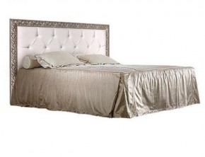 Кровать 2-х спальная (1,6 м) Тиффани штрих-лак/серебро с мягким изголовьем (ТФКР-2) в Добрянке - dobryanka.ok-mebel.com | фото