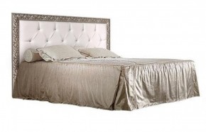 Кровать 2-х спальная (1,8 м) Тиффани Premium черная/серебро с мягким элементом со стразами с подъемным механизмом (ТФКР180-2[3][7](П) в Добрянке - dobryanka.ok-mebel.com | фото