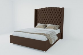 Кровать Берлин ЛЮКС с ПМ 900 (экокожа коричневая) в Добрянке - dobryanka.ok-mebel.com | фото 2