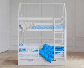 Кровать-домик двухъярусная 80*160 Белый в Добрянке - dobryanka.ok-mebel.com | фото 5
