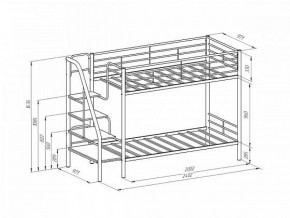 Кровать двухъярусная "Толедо" Черный/Венге в Добрянке - dobryanka.ok-mebel.com | фото 2