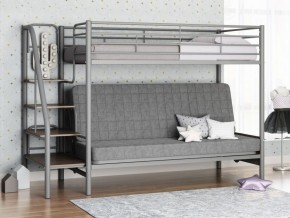Кровать двухъярусная с диваном "Мадлен-3" (Серый/Серый) в Добрянке - dobryanka.ok-mebel.com | фото