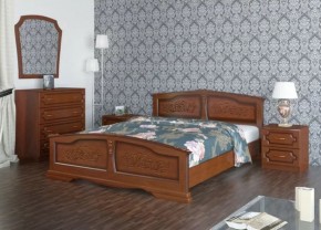 ЕЛЕНА Кровать из массива 1800 (Орех) в Добрянке - dobryanka.ok-mebel.com | фото 2