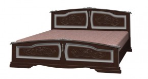 ЕЛЕНА Кровать из массива 1400 (Орех темный) в Добрянке - dobryanka.ok-mebel.com | фото