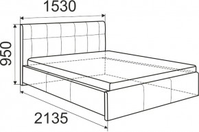 Кровать Изабелла с латами Newtone cacao 1400x2000 в Добрянке - dobryanka.ok-mebel.com | фото 5