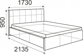 Кровать Изабелла с латами Newtone cacao 1400x2000 в Добрянке - dobryanka.ok-mebel.com | фото 6