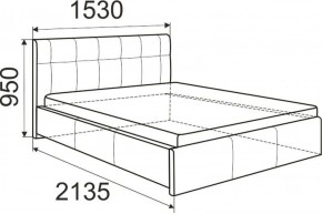 Кровать Изабелла с латами Newtone light beige 1400x2000 в Добрянке - dobryanka.ok-mebel.com | фото