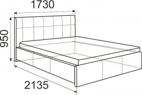 Кровать Изабелла с латами Newtone light beige 1400x2000 в Добрянке - dobryanka.ok-mebel.com | фото 2