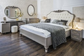 Кровать Мокко 1600 с мягким изголовьем + основание (серый камень) в Добрянке - dobryanka.ok-mebel.com | фото