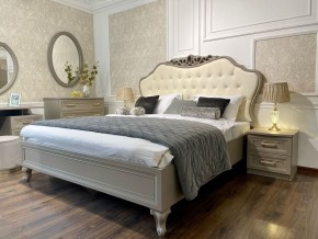 Кровать Мокко 1600 с мягким изголовьем + основание (серый камень) в Добрянке - dobryanka.ok-mebel.com | фото