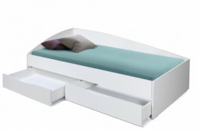 Кровать одинарная "Фея - 3" асимметричная 2000х900 (белая) в Добрянке - dobryanka.ok-mebel.com | фото 2
