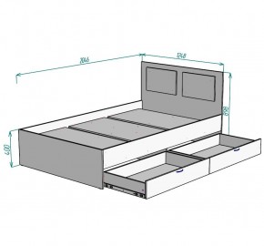 Кровать Ольга L45 (1200) 2 ящика в Добрянке - dobryanka.ok-mebel.com | фото 2