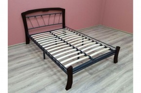 Кровать "Муза 4 Лайт" КМД9 Черная (1400*2000) (ножки-шоколад) с коваными изделиями в Добрянке - dobryanka.ok-mebel.com | фото 3