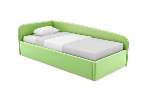 Кровать угловая Лэсли интерьерная +основание (90х200) 1 кат. ткани в Добрянке - dobryanka.ok-mebel.com | фото