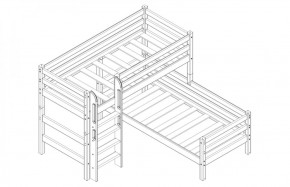 Кровать угловая с прямой лестницей Соня (Вариант 7) в Добрянке - dobryanka.ok-mebel.com | фото 3