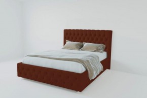 Кровать Версаль 1600 без основания (велюр бордо) в Добрянке - dobryanka.ok-mebel.com | фото