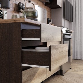 Кухня Энигма 1.6 м (венге/дуб каньон) в Добрянке - dobryanka.ok-mebel.com | фото 2