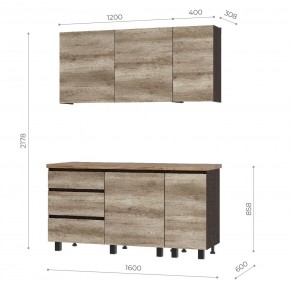 Кухня Энигма 1.6 м (венге/дуб каньон) в Добрянке - dobryanka.ok-mebel.com | фото 5