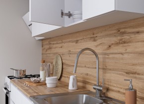 Кухня МОРИ 2.0 м (белый/дуб вотан) в Добрянке - dobryanka.ok-mebel.com | фото 5