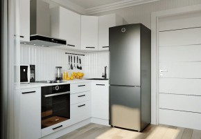 Кухонный гарнитур Белый Глянец 2200*1000 (Стол. 26мм) в Добрянке - dobryanka.ok-mebel.com | фото