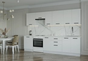 Кухонный гарнитур Белый Глянец 3000 (Стол. 38мм) в Добрянке - dobryanka.ok-mebel.com | фото