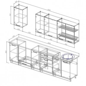 Кухонный гарнитур Капри 2800 (Стол. 38мм) в Добрянке - dobryanka.ok-mebel.com | фото 2