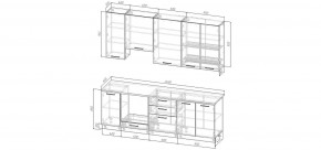 Кухонный гарнитур Меренга 2400 h950 (Стол. 26мм) в Добрянке - dobryanka.ok-mebel.com | фото 2