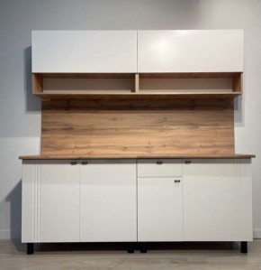 Кухонный гарнитур «Монако» 2.0 м Серия 2 МДФ с фрезеровкой (Дуб Золотой/Белый матовый) в Добрянке - dobryanka.ok-mebel.com | фото 2