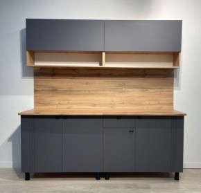 Кухонный гарнитур «Монако» 2.0 м Серия 2 МДФ с фрезеровкой (Дуб Золотой/Графит) в Добрянке - dobryanka.ok-mebel.com | фото 3